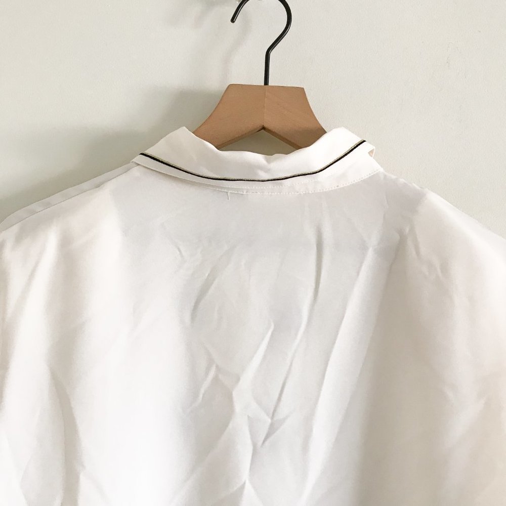 Koret Vintage Cream Victorian Embellished Blouse - Picture 8 of 9